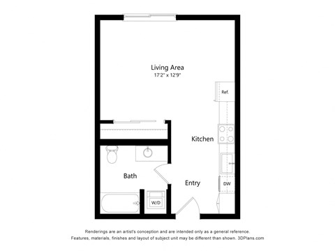 The Line 2D Floor Plan - Studio C